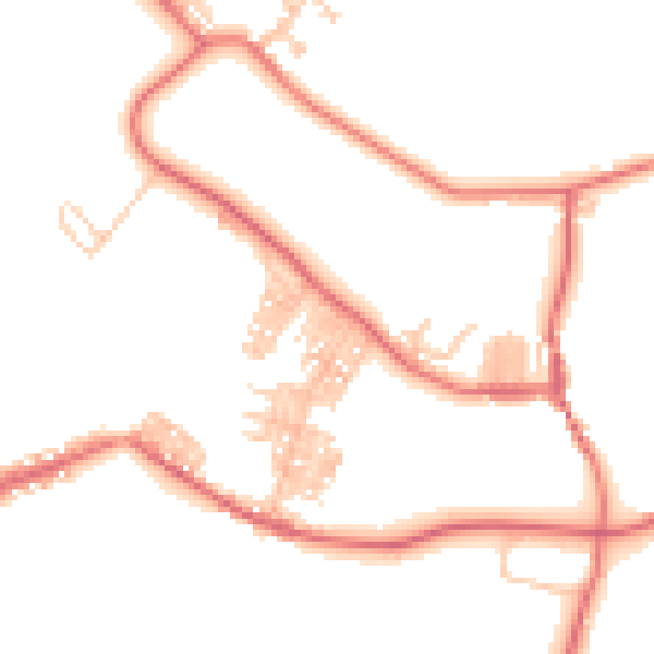 Daytime road noise heatmap for DL14 8UH