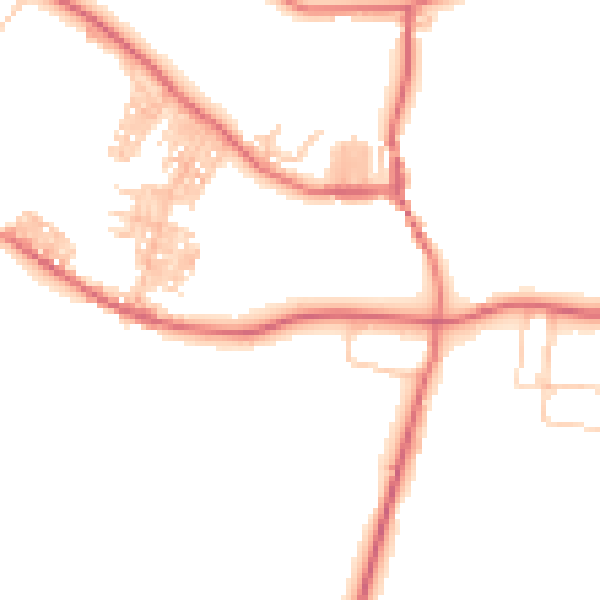 Daytime road noise heatmap for DL14 8UP