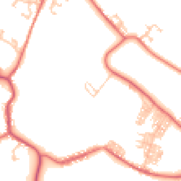 Daytime road noise heatmap for DL14 8XG