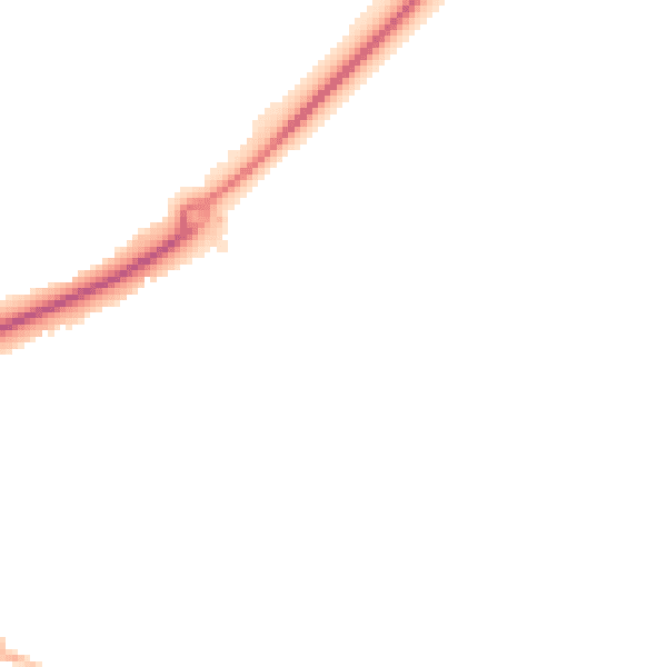 Night-time road noise heatmap for DL14 8YN