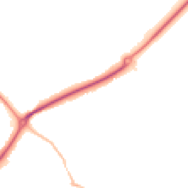 Night-time road noise heatmap for DL14 8YP