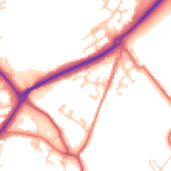 Daytime road noise heatmap for DL14 8YR