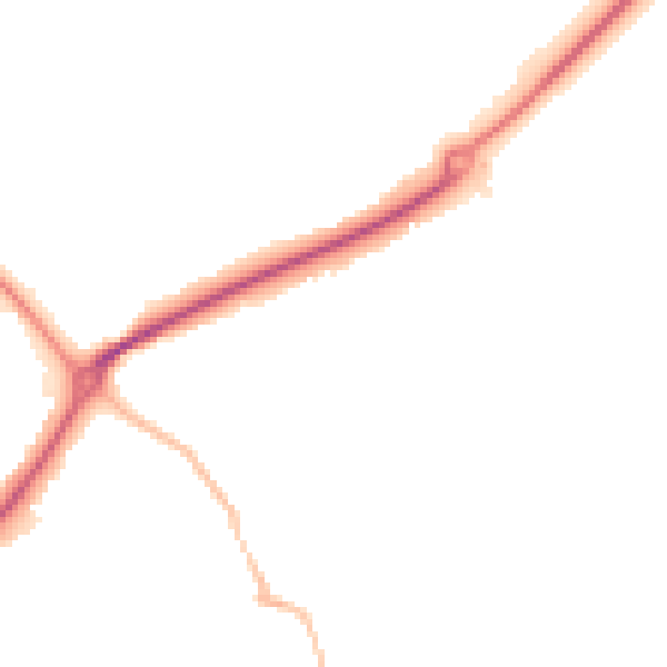 Night-time road noise heatmap for DL14 8YR