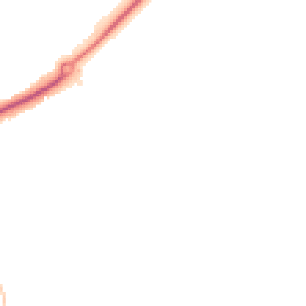 Night-time road noise heatmap for DL14 8YW