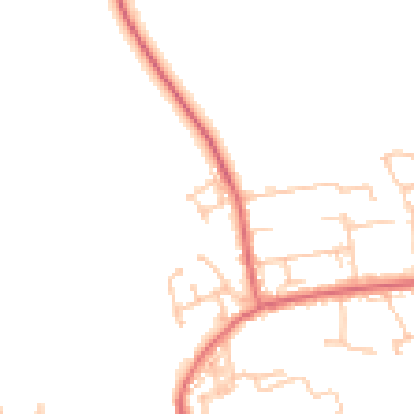 Daytime road noise heatmap for DL14 9EF