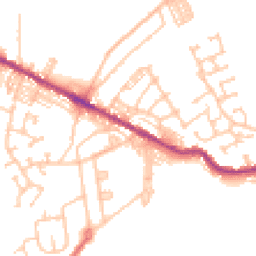 Daytime road noise heatmap for DL15 0AA