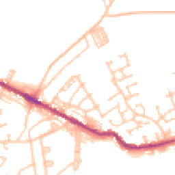 Daytime road noise heatmap for DL15 0AL