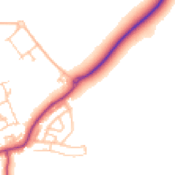 Daytime road noise heatmap for DL15 0BS