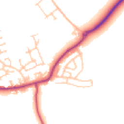 Daytime road noise heatmap for DL15 0DE
