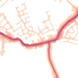 Daytime road noise heatmap for DL15 0DL