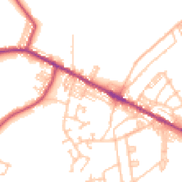 Daytime road noise heatmap for DL15 0DS