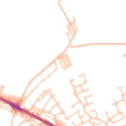 Daytime road noise heatmap for DL15 0EW