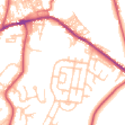 Daytime road noise heatmap for DL15 8PA