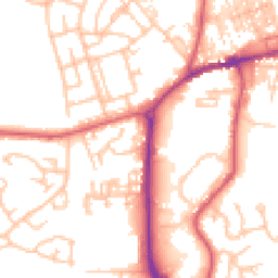 Daytime road noise heatmap for DL15 9GB