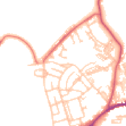Daytime road noise heatmap for DL15 9WB