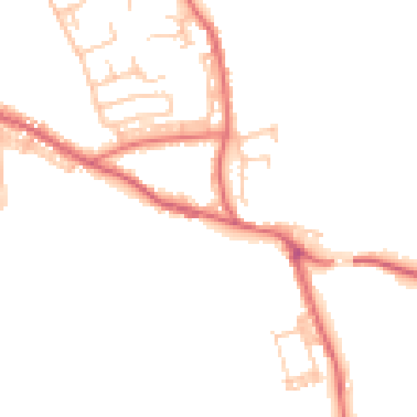 Daytime road noise heatmap for DL17 0AF