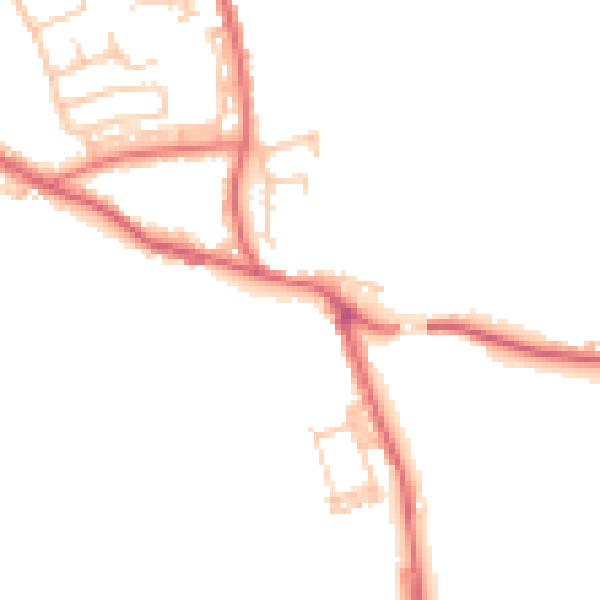 Daytime road noise heatmap for DL17 0AH
