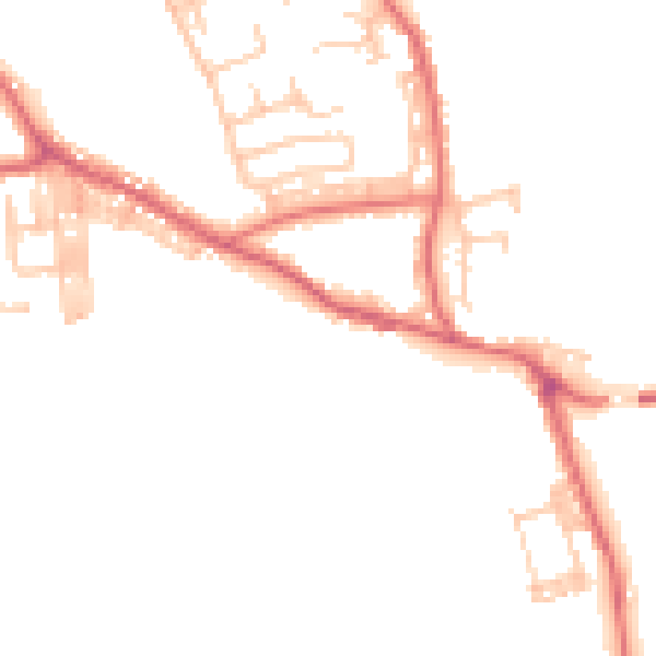 Daytime road noise heatmap for DL17 0AN