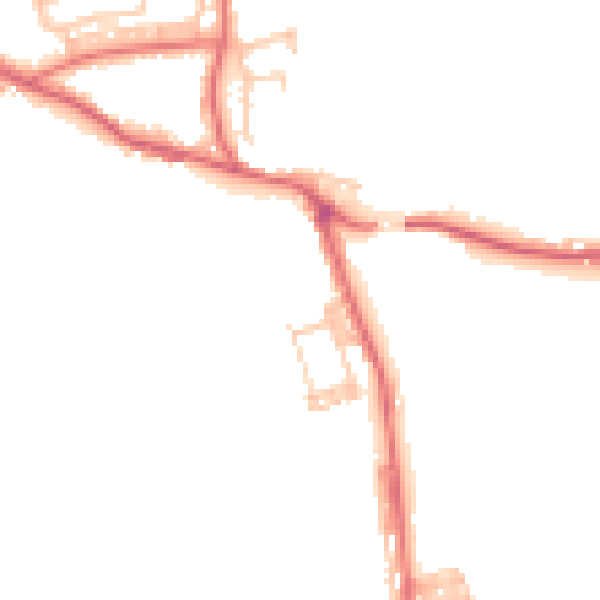 Daytime road noise heatmap for DL17 0BA