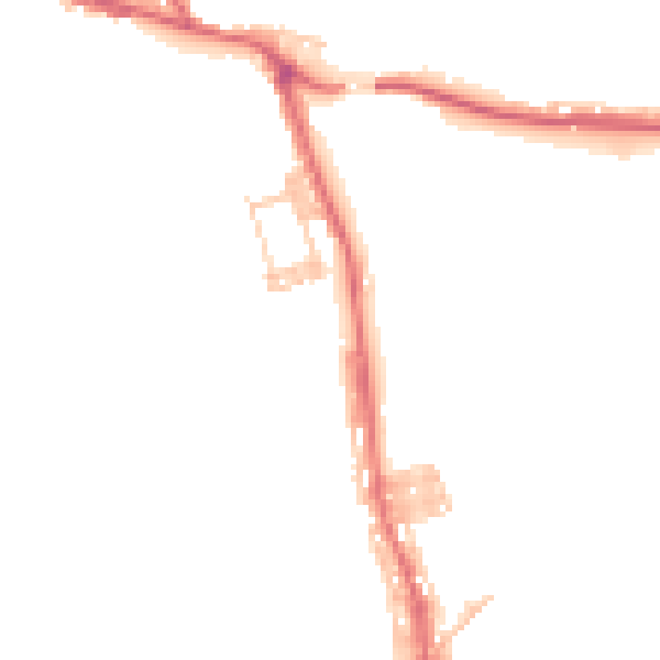 Daytime road noise heatmap for DL17 0BH