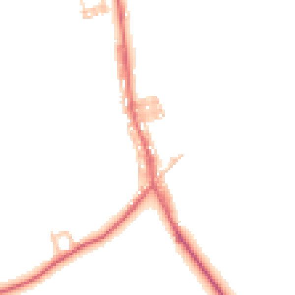 Daytime road noise heatmap for DL17 0DF