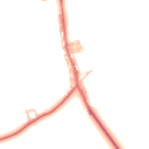 Daytime road noise heatmap for DL17 0DG