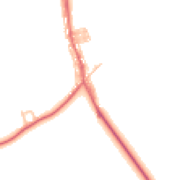 Daytime road noise heatmap for DL17 0DL