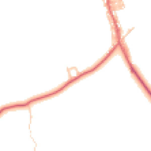 Daytime road noise heatmap for DL17 0DP