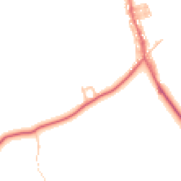 Daytime road noise heatmap for DL17 0DS