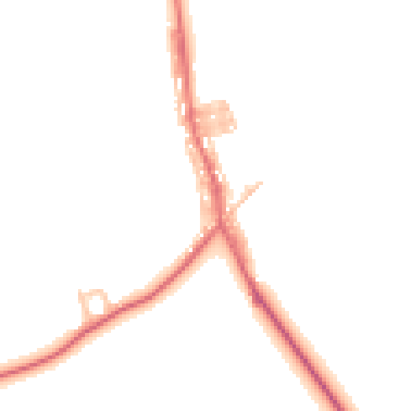 Daytime road noise heatmap for DL17 0DT