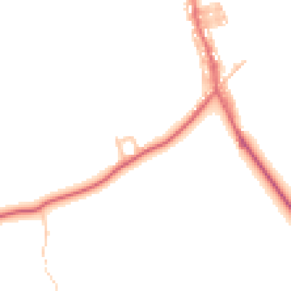 Daytime road noise heatmap for DL17 0DW