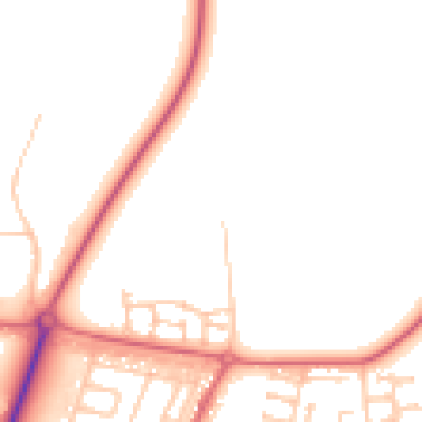 Daytime road noise heatmap for DL17 0FA