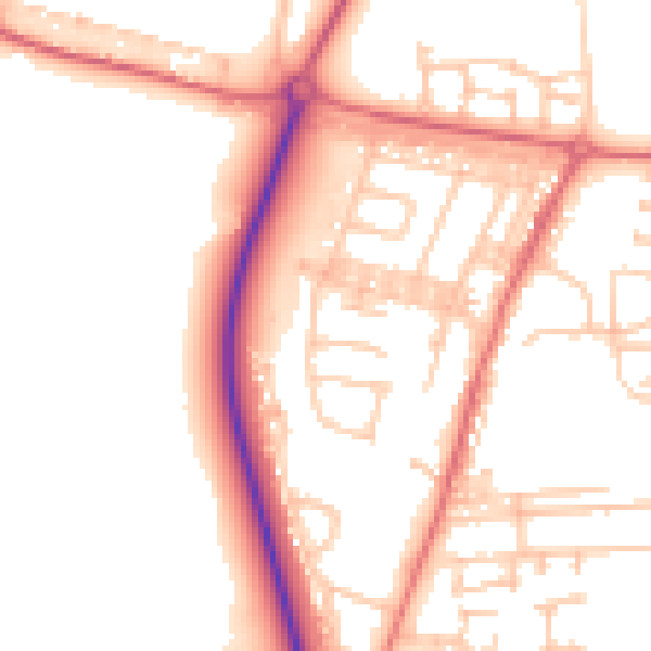 Daytime road noise heatmap for DL17 0JL