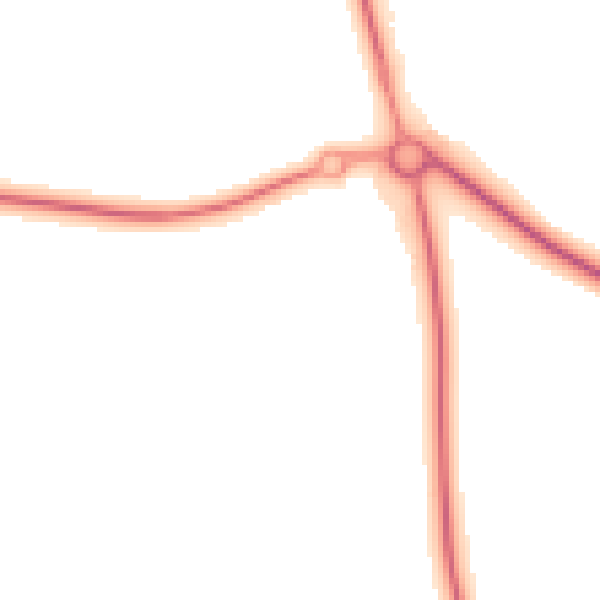 Night-time road noise heatmap for DL17 0LR