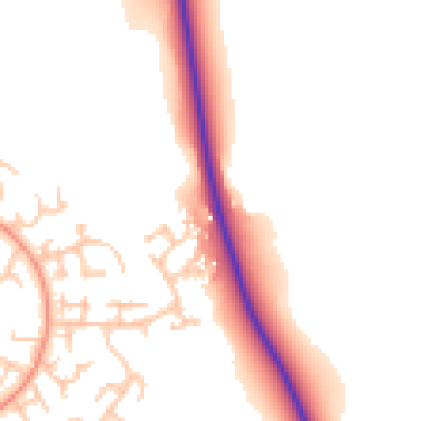 Daytime road noise heatmap for DL17 0NN