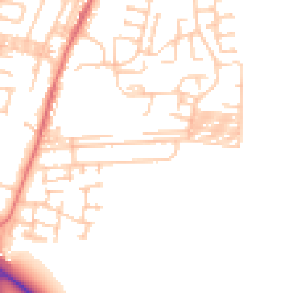 Daytime road noise heatmap for DL17 0PW