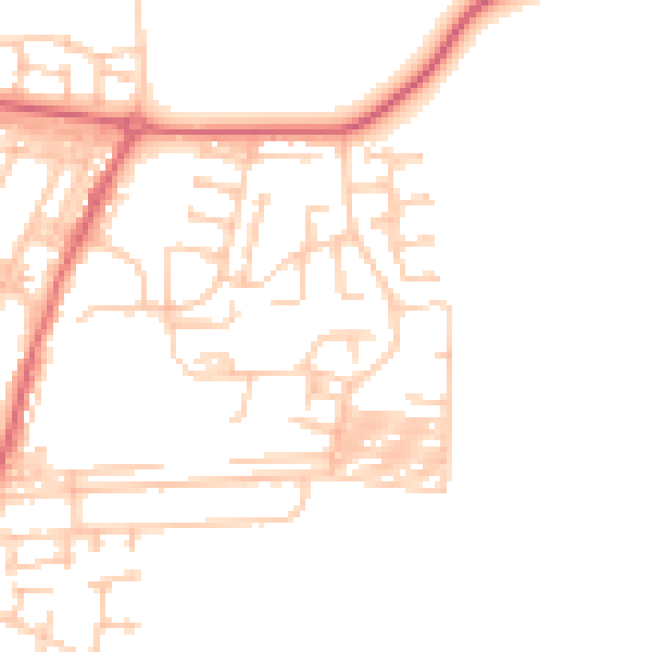 Daytime road noise heatmap for DL17 0QF