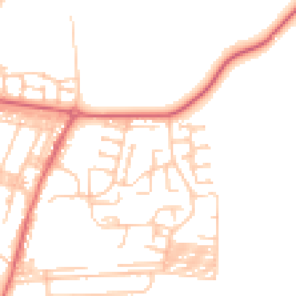 Daytime road noise heatmap for DL17 0QR