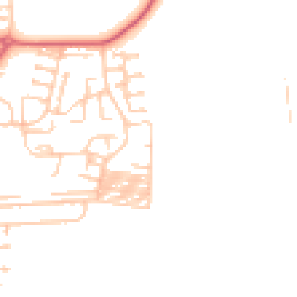 Daytime road noise heatmap for DL17 0RB