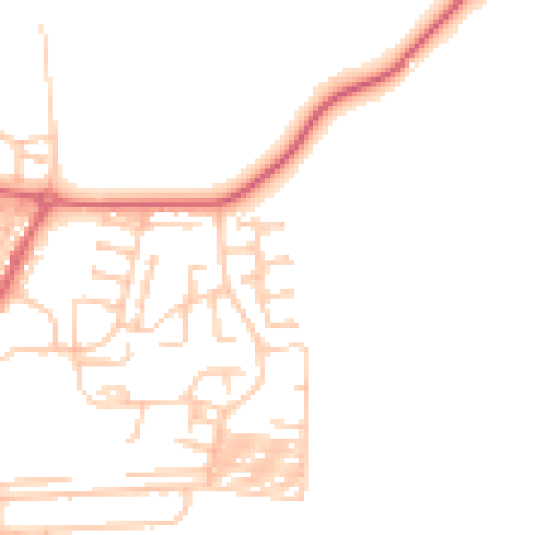 Daytime road noise heatmap for DL17 0RG