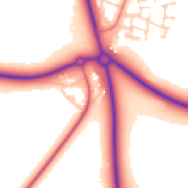 Daytime road noise heatmap for DL17 0SL