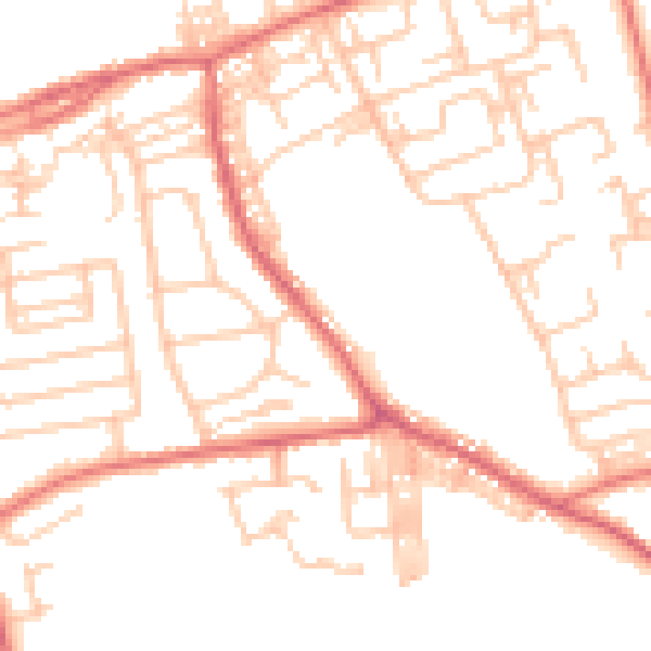 Daytime road noise heatmap for DL17 8AJ