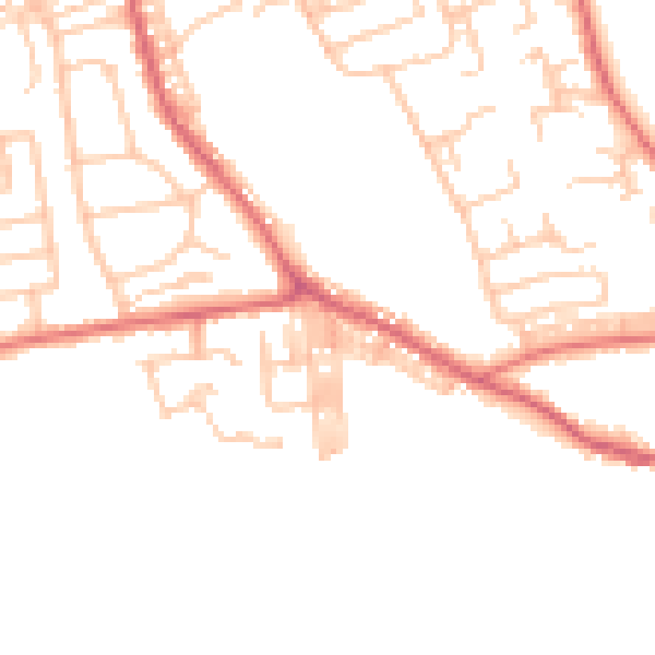 Daytime road noise heatmap for DL17 8AY