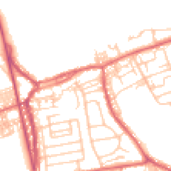 Daytime road noise heatmap for DL17 8LP