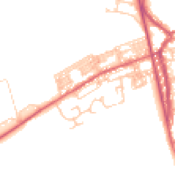 Daytime road noise heatmap for DL17 8NJ