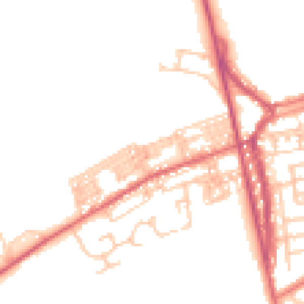 Daytime road noise heatmap for DL17 8PH