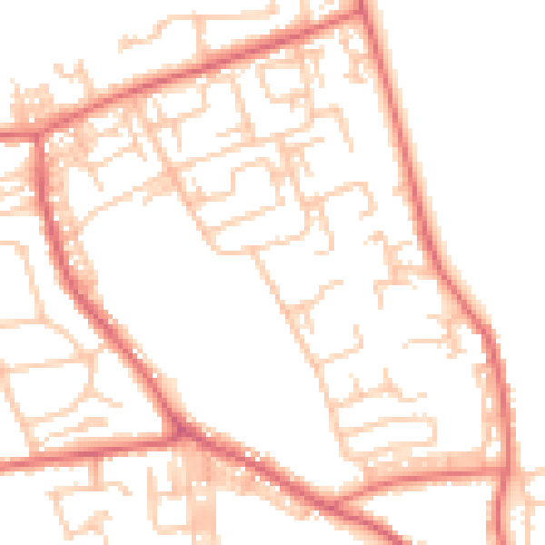 Daytime road noise heatmap for DL17 8QS