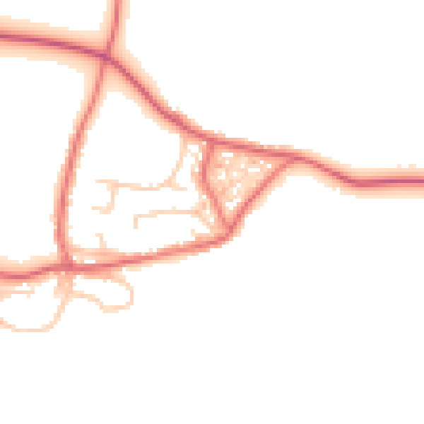 Daytime road noise heatmap for DL17 9AS