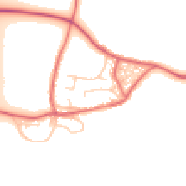 Daytime road noise heatmap for DL17 9AT