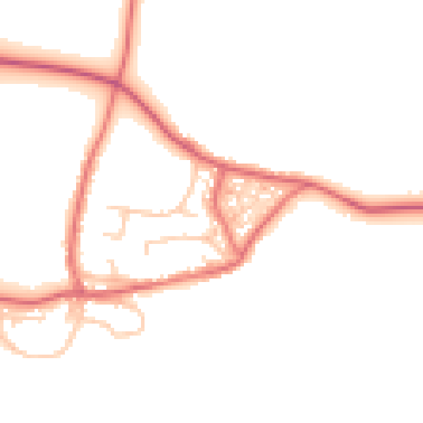 Daytime road noise heatmap for DL17 9AU